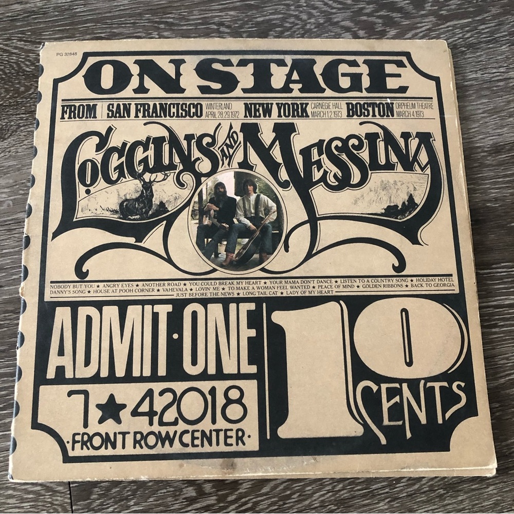 Loggins and Messina On stage album vintage vinyl record